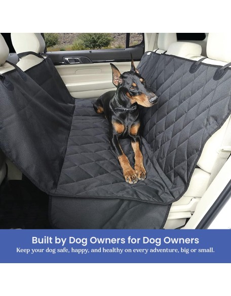 Dog Seat Cover with Hammock for Full Size Trucks and Large SUVs - Black Extra Large - USA Based Company