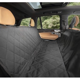 Plush Paws Products Premium Rear Car Seat Protector w/Hammock | Washable & Waterproof Back Seat Dog Cover for Car, Truck, & SUV | Nonslip, Tear Resistant Pet Seat Cover | Regular Black