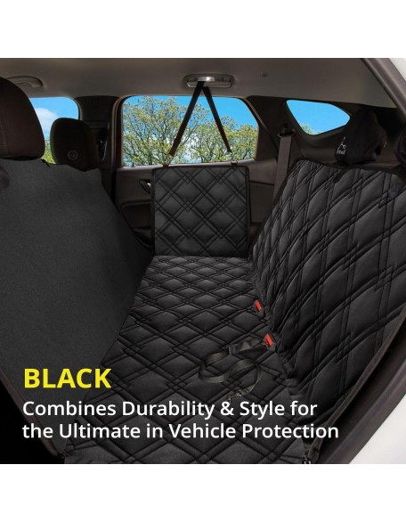 Dog Car Seat Cover, Heavy Duty Dog Seat Cover for Back Seat, Extra Padded Non-Slip Dog Hammock, Water-Resistant Back Seat Protector for Cars Trucks and SUVs (54" W x 58" L)