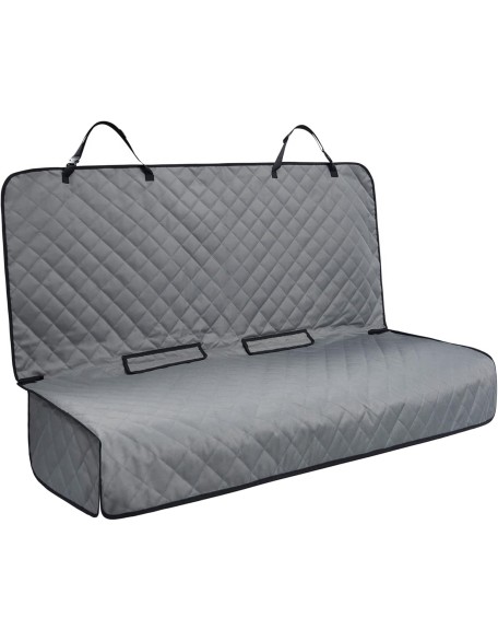 Bench Car Seat Cover Protector for Dogs - Waterproof, Heavy-Duty and Nonslip,Universal Size Fits for Cars, Trucks & SUVs(Grey)