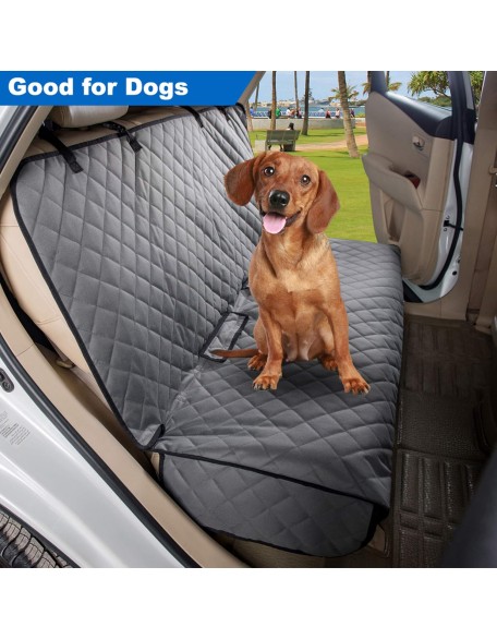 Bench Car Seat Cover Protector for Dogs - Waterproof, Heavy-Duty and Nonslip,Universal Size Fits for Cars, Trucks & SUVs(Grey)