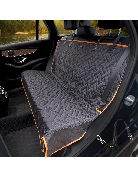 Bench Dog Seat Cover, Oxford Cloth Vehicle Seat Cover for Car/SUV/Small Truck, Universal Fit, Black, Waterproof, Heavy Duty, Nonslip, Machine Washable