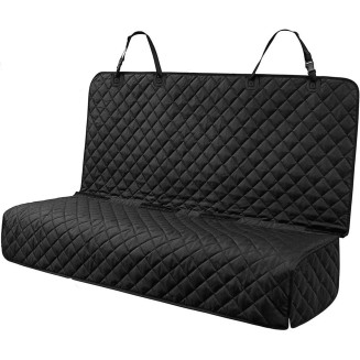 Waterproof Scratchproof Pet Bench Seat Covers for Cars, Trucks, SUVs, Nonslip Durable Back Seat Cover for Dogs, Washable Backseat Protection, Black