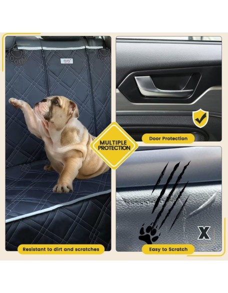 Backseat Cover for Dogs in Car,Dog Hammock for Car,Truck Seat Cover for Dogs,Car Seat Protector for Dogs,Hard Bottom Car Seat Cover for Dogs,Dog Mat for Car