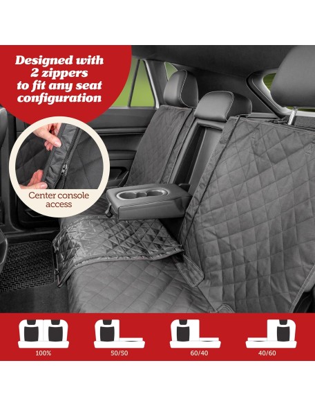 Gear Dog Car Seat Cover for Back Seat, Premium Edition - 100% Waterproof - Protects from Scratches, Shedding, Mud, More - Non-Slip Cover Stays Securely in Place, Fits Your Car, Truck, SUV