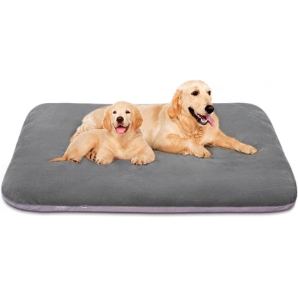 Magic Dog Super Soft Extra Large Dog Bed, 47 Inches Orthopedic Foam Dog Beds for XL Dogs, Jumbo Pet Bed with Anti Slip Bottom, Dog Sleeping Mattress with Removable and Washable Cover, Grey