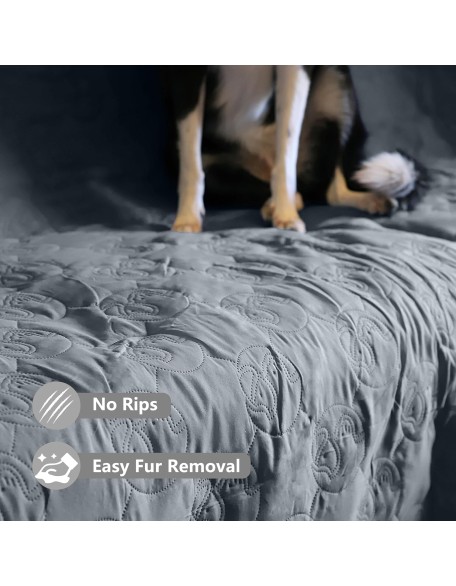 No Slip Pet Couch Cover, Waterproof Dog Bed Pad, Washable Sofa Furniture Protector Mat for Dogs Cats