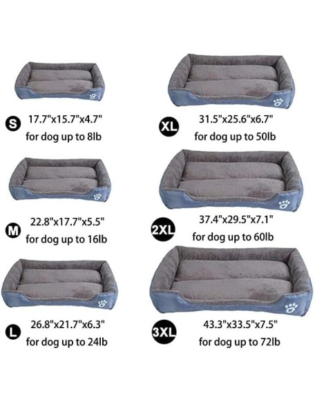 Dog Couches for Large Dogs Waterproof Breathable Pet Bed Super Soft Cat Sofa for Indoor Cats Multiple Puppy Kitten Bed Mat Rectangle Sleeping Cushion for Big Medium Small Dogs