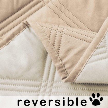 Reversible Dog Bed Cover, Sofa & Couch Protector Blanket for Pets - Waterproof, Mattress Protector (30"x70", Beige/Cream)