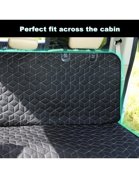 Dog Car Seat Covers for Back Seat, Waterproof Pet Bench Seat Cover for SUV Chevrolet Silverado/Ram/Ford F-Series/GMC Sierra 600D Heavy Duty Scratch Proof Nonslip Truck Seat Covers for Dogs