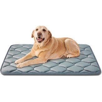 Dog Crate Mats,Soft Kennel Pads Washable with Anti-Slip Bottom,Dog Kennel Pads for Sleeping,Pets Mattress Cat Dog Beds for Large Medium Dogs(41x27,Grey)