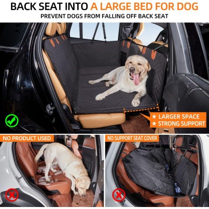 Back Seat Extender ,Dog Car Seat Cover, Camping Air Mattress, Hammock Travel Bed,Non Inflatable Car Bed Mattress for Car SUV Truck (Black)