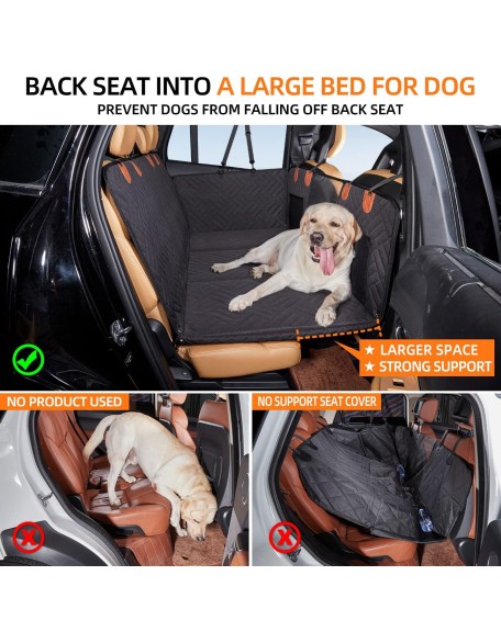 Back Seat Extender ,Dog Car Seat Cover, Camping Air Mattress, Hammock Travel Bed,Non Inflatable Car Bed Mattress for Car SUV Truck (Black)