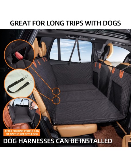 Back Seat Extender ,Dog Car Seat Cover, Camping Air Mattress, Hammock Travel Bed,Non Inflatable Car Bed Mattress for Car SUV Truck (Black)