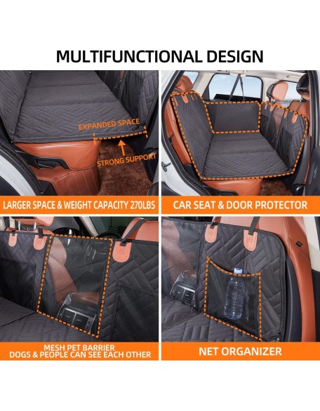 Back Seat Extender ,Dog Car Seat Cover, Camping Air Mattress, Hammock Travel Bed,Non Inflatable Car Bed Mattress for Car SUV Truck (Black)