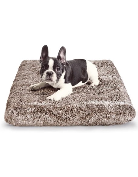 Dog Bed Crate Pad Plush Soft Dog Crate Bed for Small Medium Large Dogs and Cats Washable Anti-Slip Kennel Crate Mats for Sleeping and Anti AnxietyS