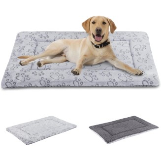 Dog Bed, Reversible Washable Mat, Soft Premium Plush Dog Crate Pad, Pet Sleeping Mattress for Small/Medium/Large Dogs and Cats FC014 (Gray,30"*20")