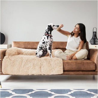 Dog Bed Large Sized Dog, Fluffy Dog Bed Couch Cover, Calming Large Dog Bed, Washable Dog Mat for Furniture Protector,Perfect for Small, Medium and Large Dogs and Cats