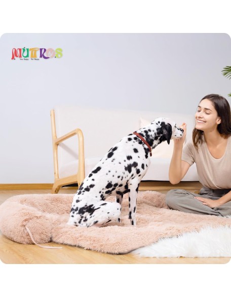 Dog Bed Large Sized Dog, Fluffy Dog Bed Couch Cover, Calming Large Dog Bed, Washable Dog Mat for Furniture Protector,Perfect for Small, Medium and Large Dogs and Cats