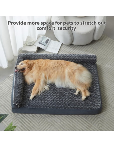 Orthopedic Dog Beds for Large Dogs-Waterproof Sofa Dog Bed with Removable Washable Cover, Large Dog Bed with Waterproof Lining and Nonskid Bottom,Pet Bed for Large Dogs