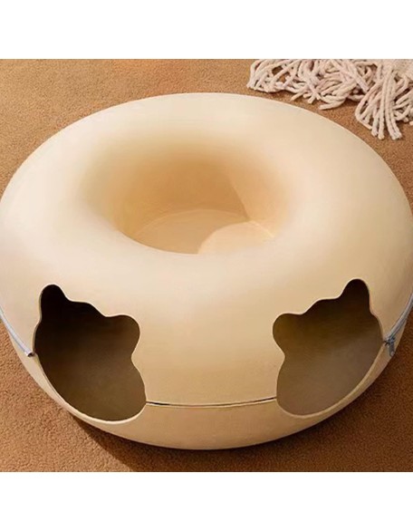 Cat Tunnel Bed,Cat Toys Cat Tube for Indoor Cats,Removable Washable Felt Cat Carve Bed with Zipper，Cat Cave Interactive Toys for Dog Bunny Cat Pet Supplies