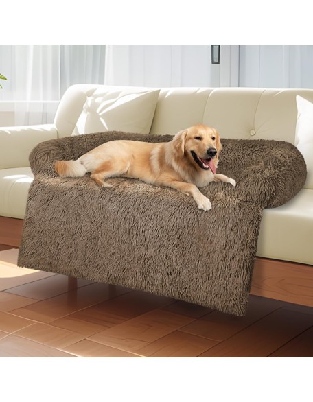 Pets Dog Couch Bed for Furniture Protector Waterproof Dog Mat with Removable Washable Cover and Anti-Slip Bottom Bolster Plush Pet Sleeping Mattress for Large Medium Small Dogs