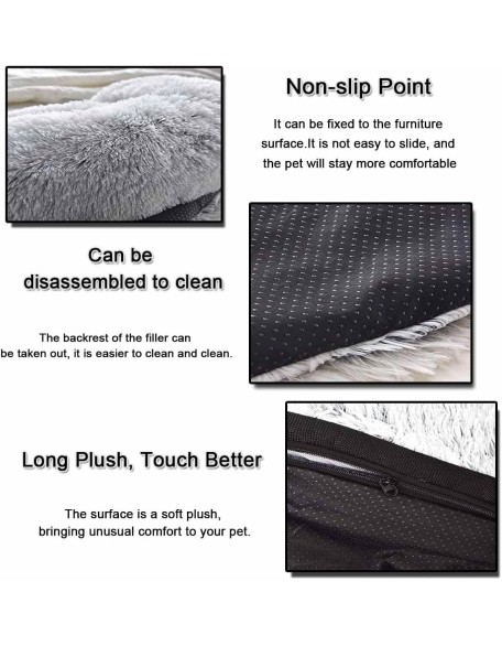 Dog Sofa Bed Mat Cover Soft Plush, Dog Mat Pet Sofa Mat Couch Cover for Dogs for Furniture Protector Dog Furniture Bed Sofa Cushion Washable Dogs Bed Mats Winter Warm Cat Litter Cat Mat (Color : Shav