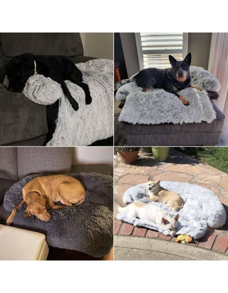 Dog Sofa Bed Mat Cover Soft Plush, Dog Mat Pet Sofa Mat Couch Cover for Dogs for Furniture Protector Dog Furniture Bed Sofa Cushion Washable Dogs Bed Mats Winter Warm Cat Litter Cat Mat (Color : Shav