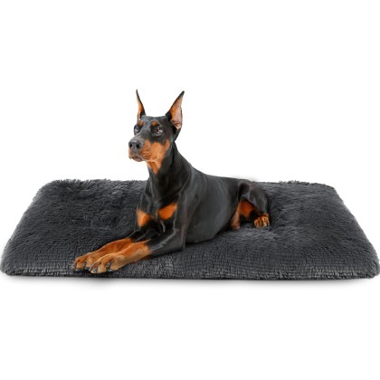 Dog Crate Pad Ultra Soft Dog Bed Mat Washable Pet Kennel Bed with Non-Slip Bottom Fluffy Plush Sleeping Mat for Large Medium Small Dogs, 47 x 29 Inch