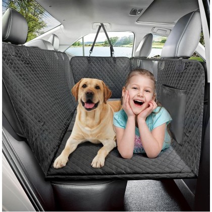 Dog Car Seat Cover, Back Seat Extender for Dogs,Dog Hammock for Car Backseat, Non Inflatable Dog seat Cover for Back seat,Hard Bottom Back Seat Protector for Cars,Trucs & SUVs