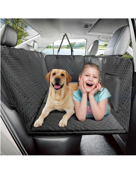 Dog Car Seat Cover, Back Seat Extender for Dogs,Dog Hammock for Car Backseat, Non Inflatable Dog seat Cover for Back seat,Hard Bottom Back Seat Protector for Cars,Trucs & SUVs