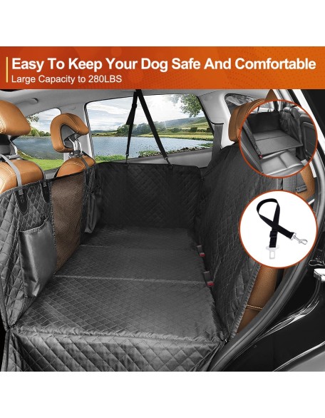 Dog Car Seat Cover, Back Seat Extender for Dogs,Dog Hammock for Car Backseat, Non Inflatable Dog seat Cover for Back seat,Hard Bottom Back Seat Protector for Cars,Trucs & SUVs