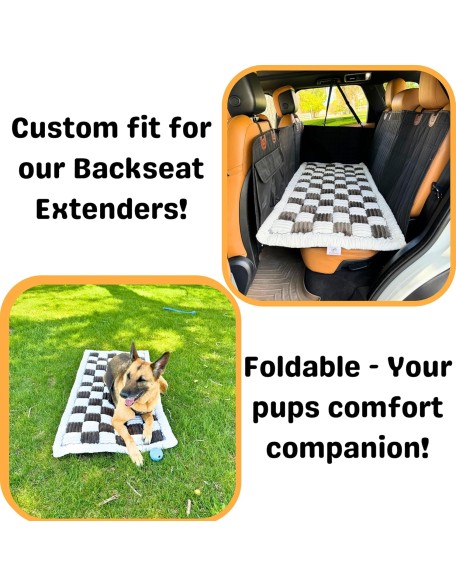 Plaid Dog Bed, Plaid Couch Cover, Non-slip Bottom, Pet Bed Mat, Custom Fit for Backseat Extenders, and Seat Covers, Dog Travel Bed, Anti-slip Pet Blanket