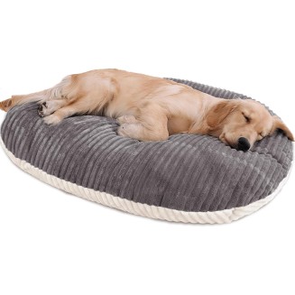 Patas Lague Reversible Orthopedic XL Dog Bed for Large Dogs, Memory Foam Supportive Therapy Fillings Deep Sleep Pet Beds with Removable Cover Soft Warm Washable Cat Cuddler Bed Grey 36''x24''