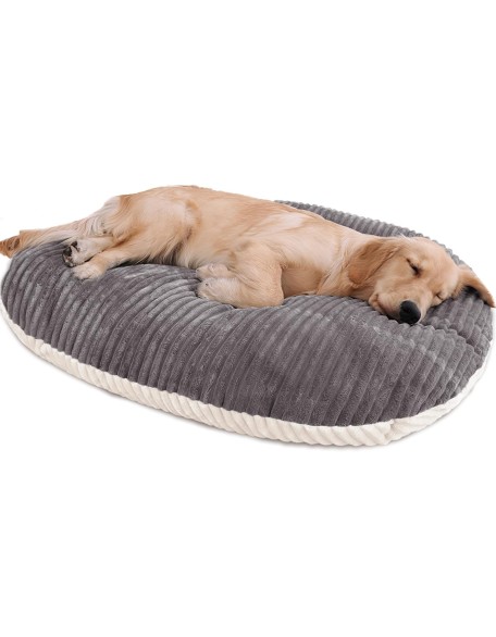 Patas Lague Reversible Orthopedic XL Dog Bed for Large Dogs, Memory Foam Supportive Therapy Fillings Deep Sleep Pet Beds with Removable Cover Soft Warm Washable Cat Cuddler Bed Grey 36''x24''