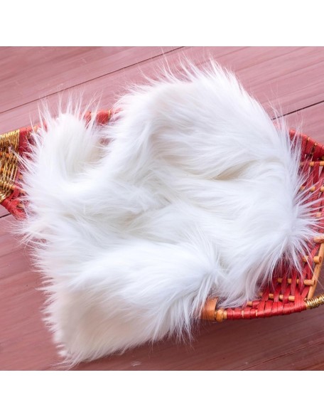 Fluffy Small Dog Cat Bed Mat, Washable Super Soft Plush Faux Fur Warm Area Mat Pad for Indoor Pet Cat Dog Small Sleep Cushion