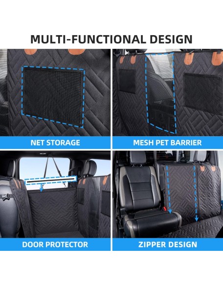 Dog Car Seat Cover for Back Seat,Seat Covers for Trucks,Dog Hammock for Truck,Back Seat Pet Cover for Dogs,Back Seat Extender for Dogs,Dog Seat Cover for Truck F150 & F-Series (Black, F150)