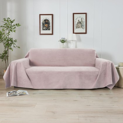 Waterproof Couch Covers for Pets Anti-Scratch Sofa Cover Thick Non-Slip Sofa Slipcover for Leather Sofa Pink Washable Furniture Protector(71"x118")