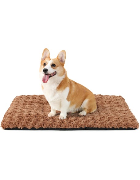 Dog Bed Mat Soft Washable Dog Crate Pad Non-Slip Bottom High Resilience