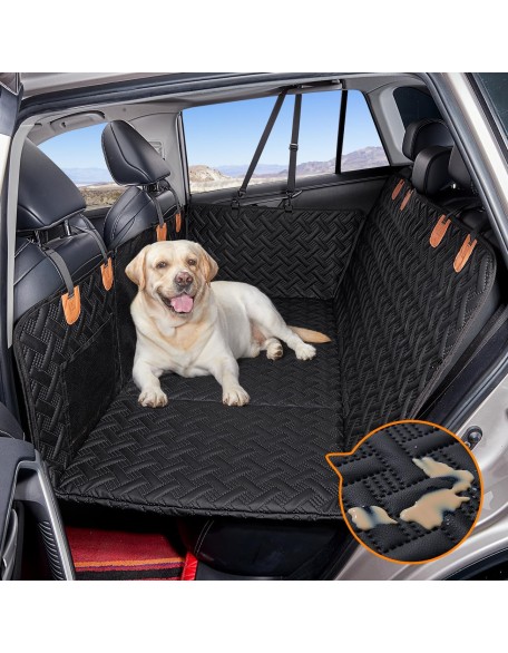 Dog Back Seat Extender,Back Seat Pet Cover for Dogs,Rear Dog Car Seat Cover for Back Seat,Hard Bottom Car Seat Cover for Dogs, Dog Seat Covers,Dog Hammock for Car