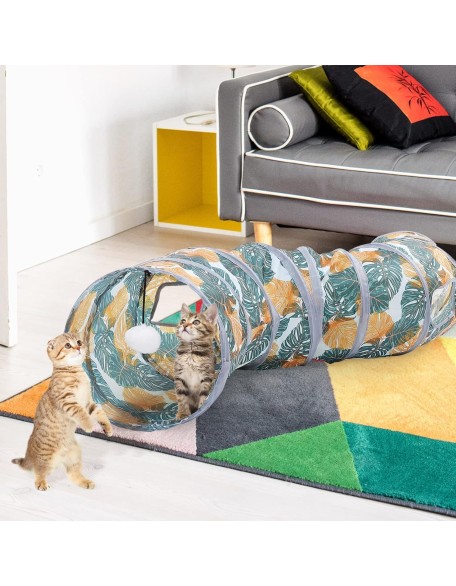 3pcs Collapsible Small Bunny Interactive Adorable S-Tube Play Sleeping Tube Cave Decorative Way Tunnel Bed Puppy Tent: Toy for Polyester Cat Supplies Rabbit Plaything Accessory cat Play (Color : Asso