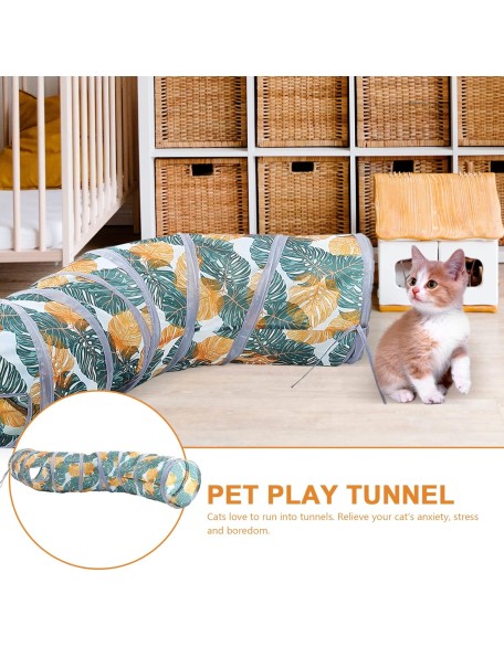 3pcs Collapsible Small Bunny Interactive Adorable S-Tube Play Sleeping Tube Cave Decorative Way Tunnel Bed Puppy Tent: Toy for Polyester Cat Supplies Rabbit Plaything Accessory cat Play (Color : Asso