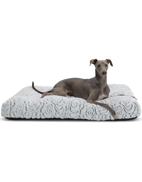 Dog Bed,Orthopedic Foam Plush Dog Bed for Crate Fulffy Comfy Kennel Pad Anti-Slip,42" Dog Bed Sofa Pet Bed for Large,Medium,Small Dogs Breeds,42" x 28",XL,Gray