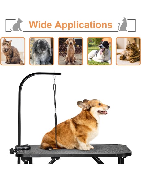 32-Inch Pet Dog Grooming Table, Foldable Pet Drying Table