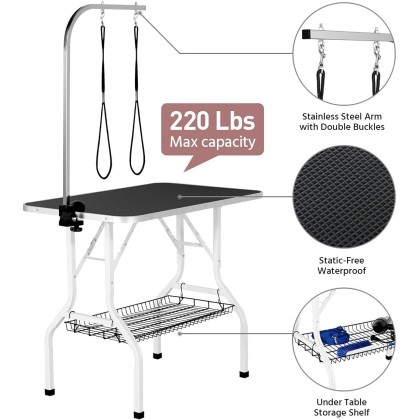 Folding Dog Grooming Table - Professional Pet Cat Trimming Table