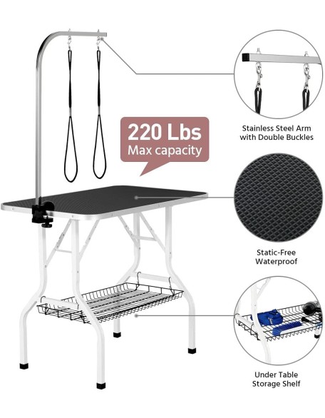 Folding Dog Grooming Table - Professional Pet Cat Trimming Table