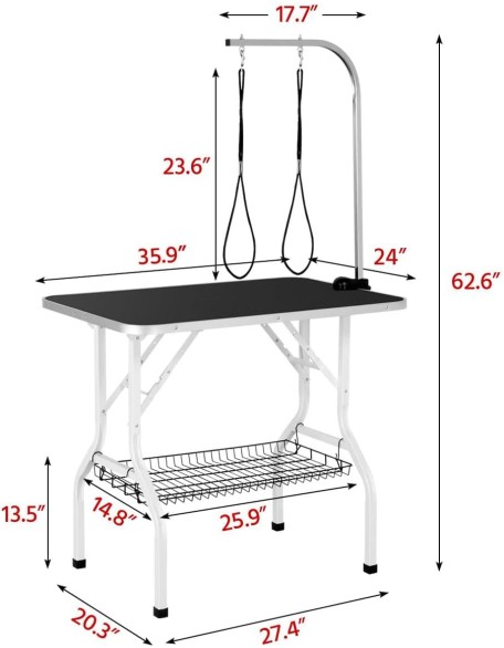 Folding Dog Grooming Table - Professional Pet Cat Trimming Table