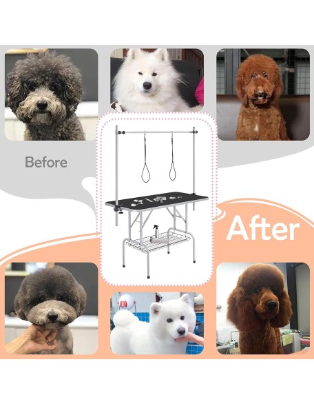 Pet Grooming Table for Large Dogs Adjustable Height Portable Trimming Table Drying Table