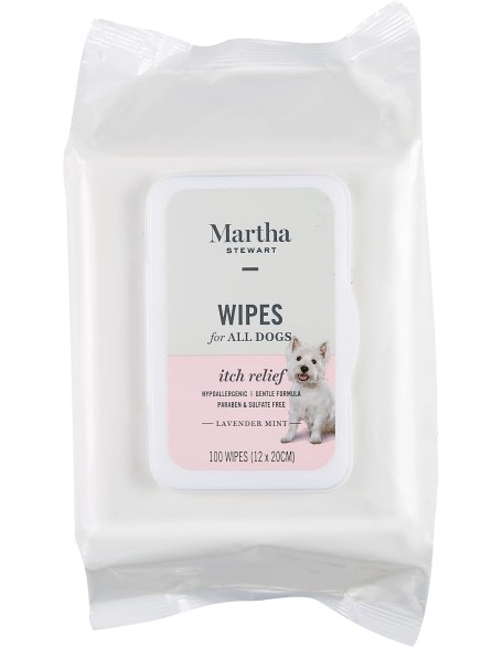 Martha Stewart for Pets Itch Relief Grooming Wipes for Dogs 