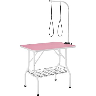 Dog Grooming Table, Adjustable Pet Foldable Grooming Table